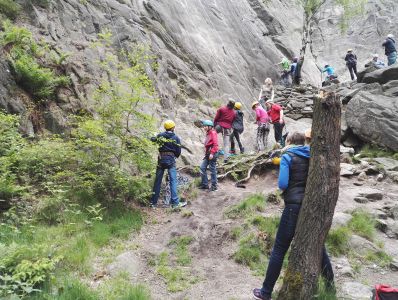 Kletterkursgruppe an der Marienwand